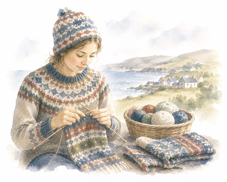 Fair Isle Knitting, Shetland Islands