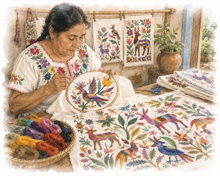 Otomi Embroidery, Tenango de Doria (Hidalgo)