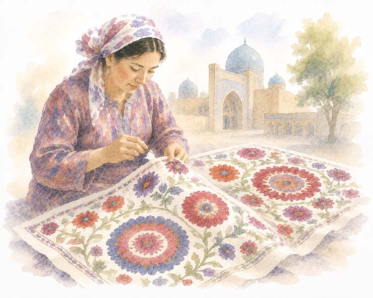 Uzbek Suzani, Samarkand
