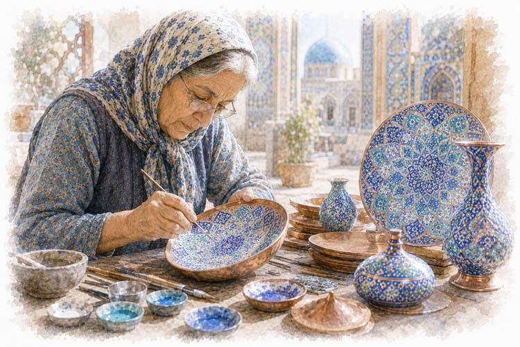 Isfahan Minakari Enamel, Isfahan