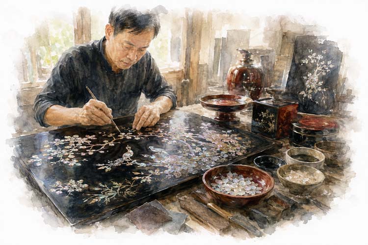 Vietnamese Son Mai Lacquer, Tuong Binh Hiep