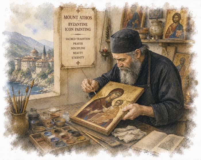 Byzantine Icon Painting, Mount Athos