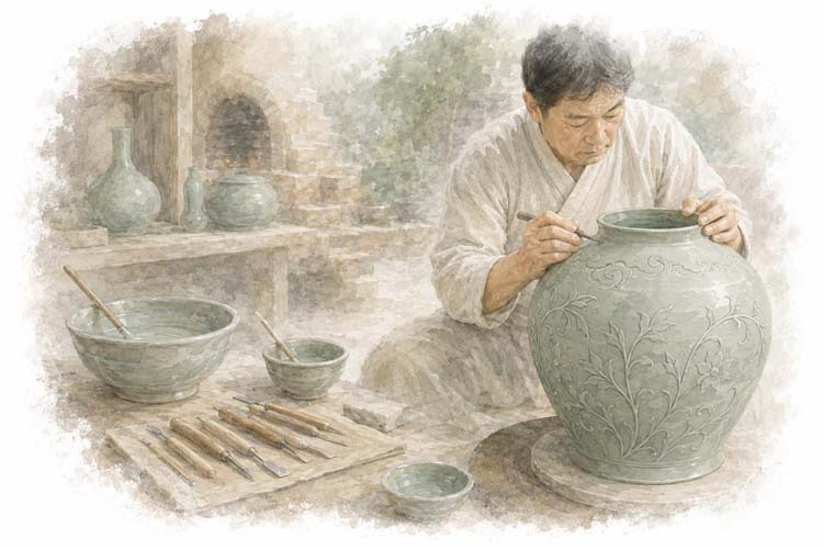 Korean Goryeo Celadon, Gangjin