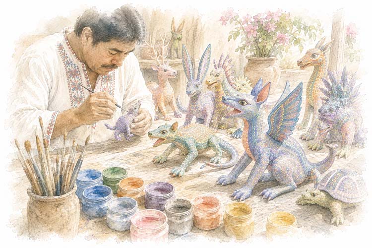 Oaxacan Alebrijes, Oaxaca (San Martin Tilcajete, Arrazola)