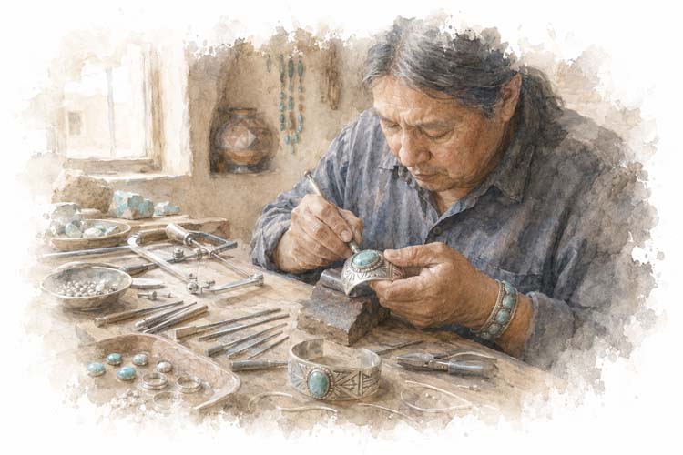 Zuni Silver-and-Turquoise, New Mexico
