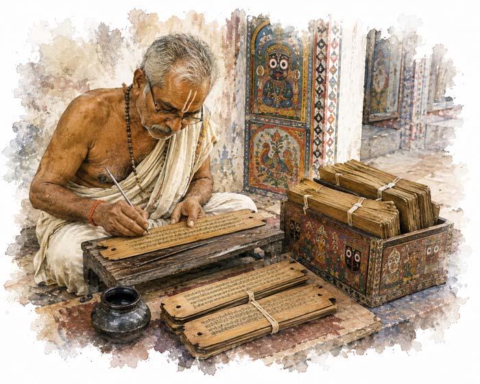 Palm-Leaf Manuscript, Raghurajpur, Puri