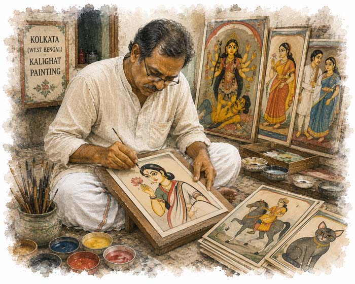 Kalighat Painting, Kolkata (West Bengal)