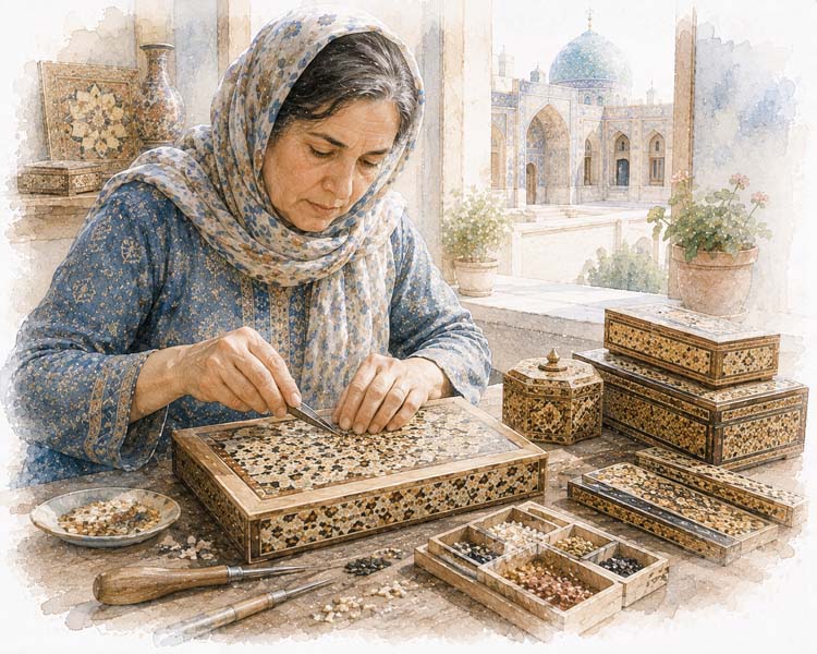Persian Khatam-kari, Shiraz