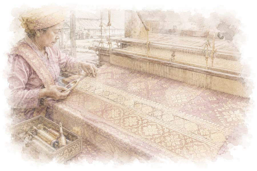 Songket, Sumatra (Minangkabau, Palembang)